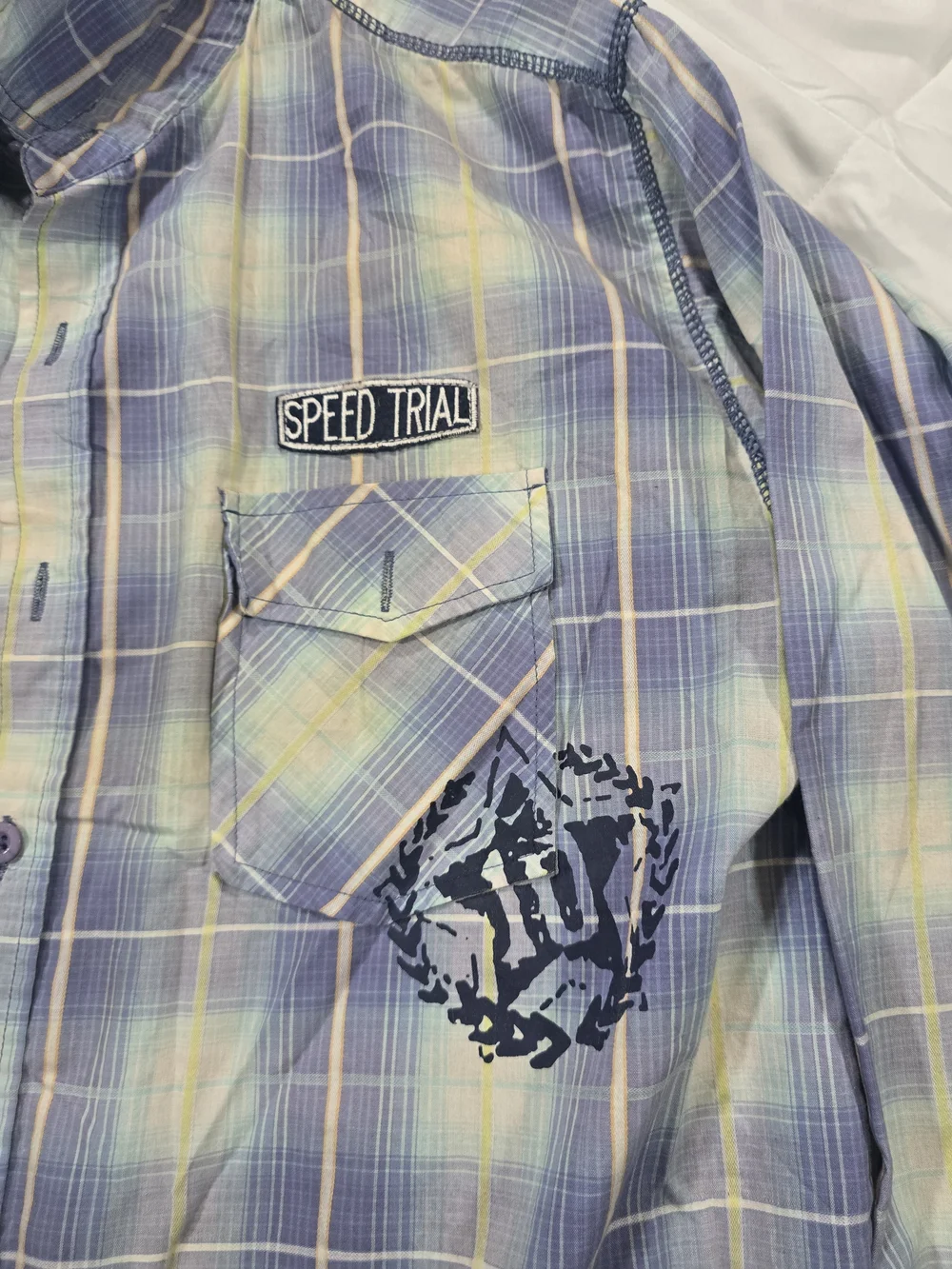 Vintage Heroic Rescue Blue Plaid Men’s Shirt Size Medium